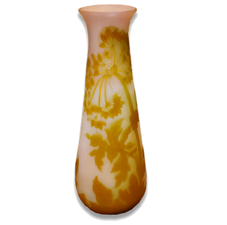 ガレ　セリ文花器